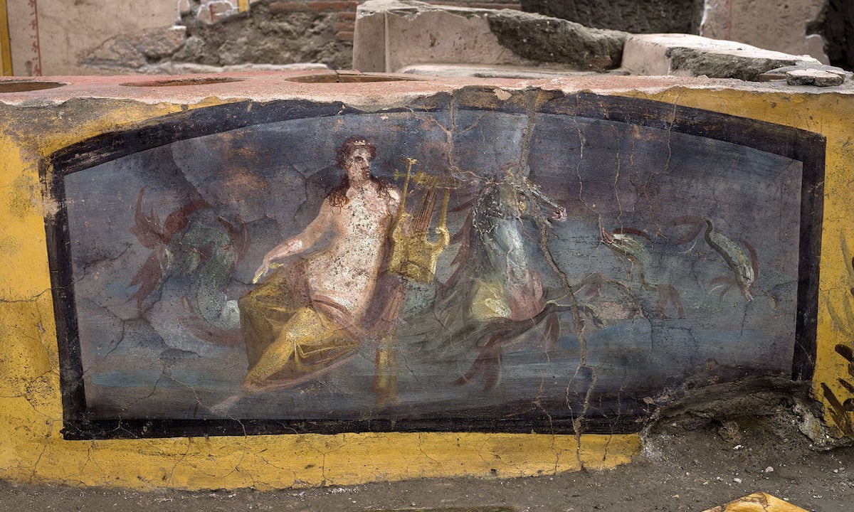 thermopolium pompei fresque cheval nymphe